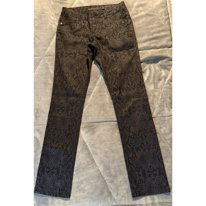 LIVERPOOL JEANS COMPANY Snake Skin Stretchable Pants Jeans Leggings Size 4 Black